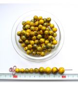 Mramorová kulička žluto-zelená 10 mm, 1 ks