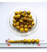 Mramorová kulička žluto-zelená 14 mm, 1 ks