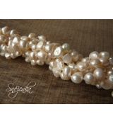 Říční perly smetanově bílé velké