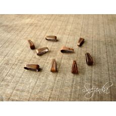 Šlupna zdobená staroměděná b., 11x4 mm, 1 ks Kmpt055