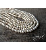 Říční perly malé smetanově bílé