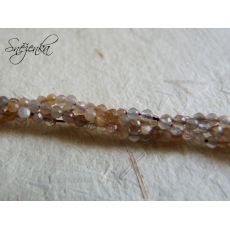 Sluneční kámen broušená kulička 2 mm směs šedá M310