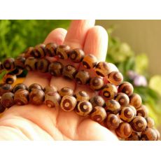 Achát tibetské oči hnědé 10 mm, 1 ks M327