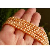 Říční perličky růžové 5x3,5 mm, 1 ks