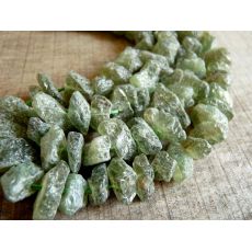 Zelený apatit krystal korálky, 1 ks