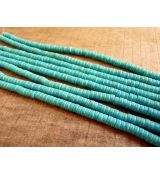Tyrkenit I rondelky heishi 4x2 mm, 1 ks