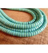 Tyrkenit I rondelky heishi 6x2,5 mm, 1 ks