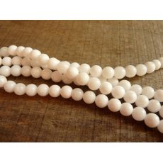 Jadeit bílý 6,5 mm, 1 ks M351