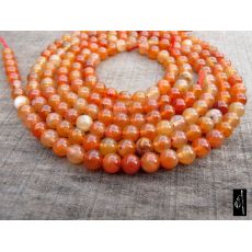 Achát meruňkový,  kulička 6,5 mm, 1 ks M004