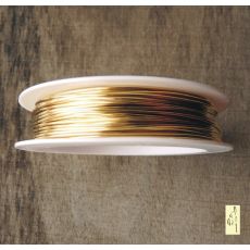 Lakovaný zlatý bižuterní drát 1,0; cívka 9,5 m