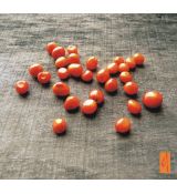 Oranžový korál nepravidelné kuličky, 5 ks