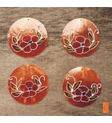 Malovaná perleťová kolečka oranžová, 1 ks