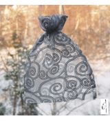 Pytlíček spirála menší, 14x18 cm, stříbrný lurex, 1 ks POM006