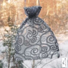 Pytlíček spirála menší, 14x18 cm, stříbrný lurex, 1 ks POM006