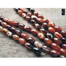 Achát červený, oliva 12x8 mm, 1 ks M054