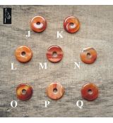 Donut achát červený, 25 mm, 1 ks M058