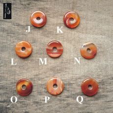 Donut achát červený, 25 mm, 1 ks M058