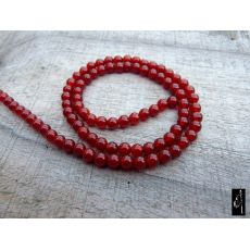Karneol kulička tmavá 4 mm, 1 ks M071