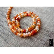 Karneol směs rondelka broušená, 6 mm, 1 ks M074