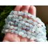 Akvamarín matované nugety krystal korálky, 1 ks