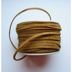 Řemínek - imitace semiše, hnědobéžový, šíře 3 mm, 1 m NM004