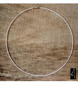 Nylonové lanko menší bílé 1 mm, šroubovací zapínání, 1 ks