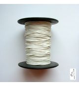 Voskovaná bavlněná šňůrka bílá, 1 mm NM017