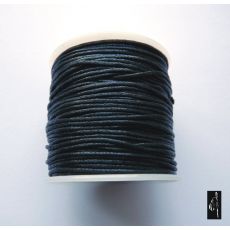 Voskovaná bavlněná šňůrka černá, 1 mm NM019