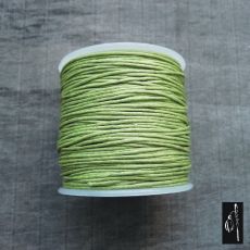 Voskovaná bavlněná šňůrka světle zelená, 1 mm NM020