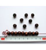 Dřevěné kuličky tmavě hnědé 10 mm, 1 ks