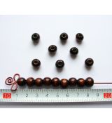 Dřevěné kuličky tmavě hnědé 10 mm, 1 ks K003