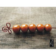 Keramická kulička hnědá 12 mm, 1 ks K007