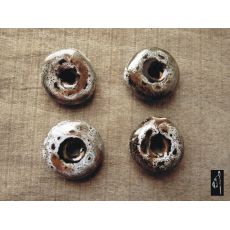 Keramický donut šedý 27 mm, 1 ks