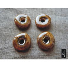 Keramický donut žlutý 27 mm, 1 ks