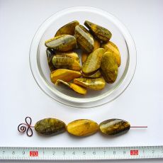 Mramorová vrtulka žluto-zelená 18x30 mm, 1 ks K036