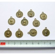 Mince SHAKIRA staromosazná, 6 ks Kmpt012