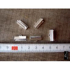 Koncovka 16x8 mm, stříbrná barva, 1 ks Kmpt020