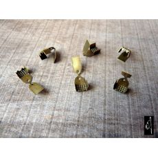 Koncovka 5x11 mm se stříškou, staromosazná barva, 1 ks Kmpt027