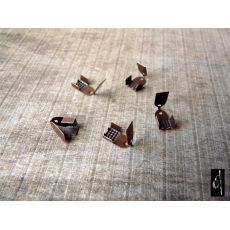 Koncovka 5x11 mm se stříškou, staroměděná barva, 1 ks Kmpt028