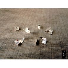 Koncovka 5x11 mm se stříškou, stříbrná barva, 1 ks Kmpt029