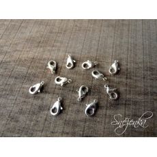 Karabinka 12x6 mm, stříbrná barva, galvanováno v ČR Kmpt033