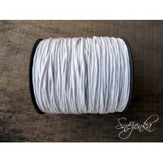 Voskovaná bavlněná šňůrka bílá, 1,5 mm