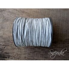 Voskovaná bavlněná šňůrka šedá, 1,5 mm