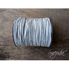 Voskovaná bavlněná šňůrka šedá, 1,5 mm NM030