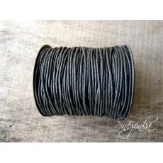 Voskovaná bavlněná šňůrka černá, 1,5 mm NM031