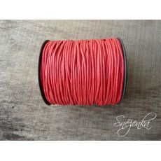 Voskovaná bavlněná šňůrka červená, 1,5 mm