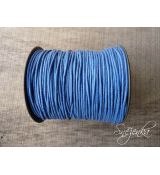 Voskovaná bavlněná šňůrka modrá, 1,5 mm