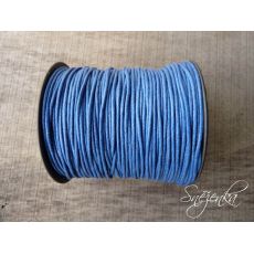 Voskovaná bavlněná šňůrka modrá, 1,5 mm NM037