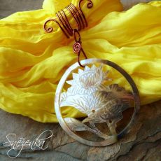 Zářivá slunečnice - variabilní hedvábný náhrdelník