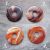 Donut achát červený, průměr 50 mm, 1 ks